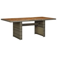 vidaXL Záhradný stôl, hnedý, polyratan a akáciový masív - cena, srovnání