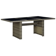 vidaXL Záhradný stôl, hnedý, polyratan a tvrdené sklo - cena, srovnání