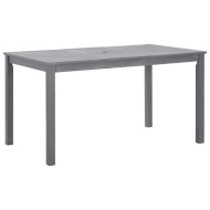 vidaXL Záhradný stôl, ošúchaná sivá 140x80x74 cm, akáciový masív - cena, srovnání