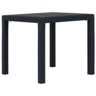 vidaXL Záhradný stôl plastový ratanový vzhľad 79x79x72 cm antracit - cena, srovnání
