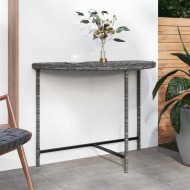 vidaXL Záhradný stôl sivý 100x50x75 cm polyratan - cena, srovnání