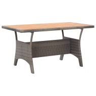 vidaXL Záhradný stôl sivý 120x70x66 cm akáciový masív - cena, srovnání