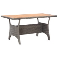 vidaXL Záhradný stôl sivý 130x70x66 cm akáciový masív - cena, srovnání