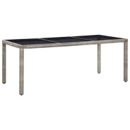 vidaXL Záhradný stôl sivý 190x90x75 cm polyratan - cena, srovnání