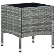 vidaXL Záhradný stôl sivý 40x40x45 cm polyratanový - cena, srovnání