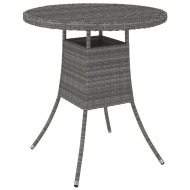 vidaXL Záhradný stôl sivý 70x70x73 cm polyratanový - cena, srovnání