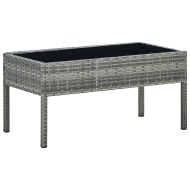 vidaXL Záhradný stôl sivý 75x40x37 cm polyratanový - cena, srovnání
