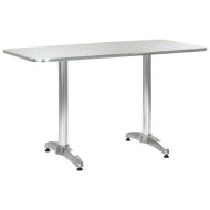 vidaXL Záhradný stôl, strieborný 120x60x70 cm, hliník - cena, srovnání