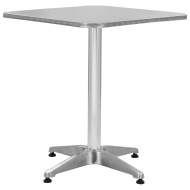 vidaXL Záhradný stôl, strieborný 60x60x70 cm, hliník - cena, srovnání