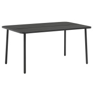 vidaXL Záhradný stôl, tmavosivý 150x90x72 cm, oceľ - cena, srovnání
