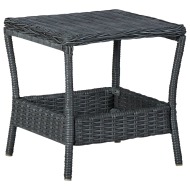 vidaXL Záhradný stôl, tmavosivý 45x45x46,5 cm, polyratan - cena, srovnání