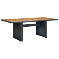 vidaXL Záhradný stôl, tmavosivý, polyratan a akáciový masív - cena, srovnání