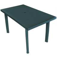 vidaXL Záhradný stôl, zelený 126x76x72 cm, plast - cena, srovnání
