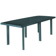 vidaXL Záhradný stôl, zelený 210x96x72 cm, plast - cena, srovnání