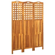 vidaXL 3-panelový paraván 121x2x170 cm masívne akáciové drevo - cena, srovnání
