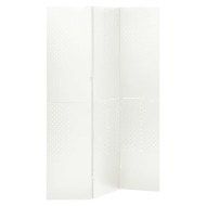 vidaXL 3-panelový paraván biely 120x180 cm oceľ - cena, srovnání
