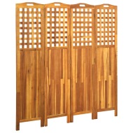 vidaXL 4-panelový paraván 161x2x170 cm masívne akáciové drevo - cena, srovnání