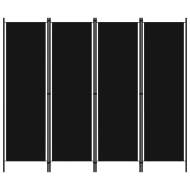 vidaXL 4-panelový paraván čierny 200x180 cm - cena, srovnání