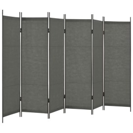 vidaXL 6-panelový paraván antracitový 300x180 cm