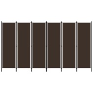 vidaXL 6-panelový paraván hnedý 300x180 cm - cena, srovnání