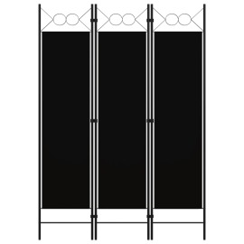 vidaXL Paraván s 3 panelmi, čierny 120x180 cm