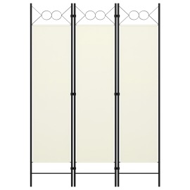 vidaXL Paraván s 3 panelmi, krémovo biely 120x180 cm