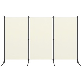 vidaXL Paraván s 3 panelmi, krémovo biely 260x180 cm