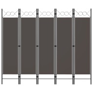 vidaXL Paraván s 5 panelmi, antracitový 200x180 cm - cena, srovnání