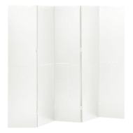vidaXL Paraván s 5 panelmi, biela 200x180 cm oceľ - cena, srovnání
