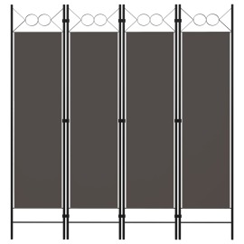 vidaXL Paraván so 4 panelmi, antracitový 160x180 cm
