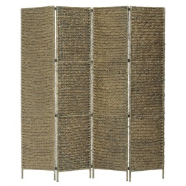 vidaXL Paraván so 4 panelmi, hnedý 154x160 cm, vodný hyacint