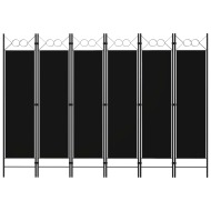 vidaXL Paraván so 6 panelmi, čierny 240x180 cm - cena, srovnání
