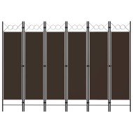 vidaXL Paraván so 6 panelmi, hnedý 240x180 cm - cena, srovnání