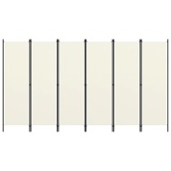 vidaXL Paraván so 6 panelmi, krémovo biely 300x180 cm - cena, srovnání