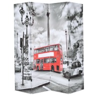 vidaXL Skladací paraván, 160x170 cm, potlač Londýna, čierno-biely - cena, srovnání