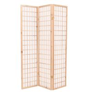 vidaXL Skladací paraván s 3 panelmi, japonský štýl 120x170cm, prírodný - cena, srovnání