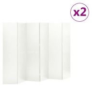 vidaXL 6-panelové paravány 2 ks biele 240x180 cm oceľ - cena, srovnání