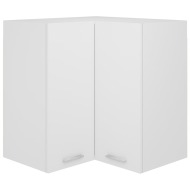 vidaXL Rohová závesná skrinka, biela 57x57x60 cm, drevotrieska - cena, srovnání