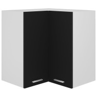 vidaXL Rohová závesná skrinka čierna 57x57x60 cm drevotrieska - cena, srovnání