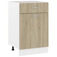 vidaXL Spodná skrinka+zásuvka, dub sonoma 50x46x81,5 cm, drevotrieska - cena, srovnání