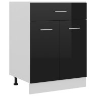 vidaXL Spodná skrinka+zásuvka, lesklá čierna 60x46x81,5cm,drevotrieska - cena, srovnání
