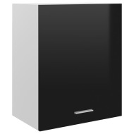 vidaXL Závesná skrinka, lesklá čierna 50x31x60 cm, drevotrieska - cena, srovnání