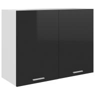 vidaXL Závesná skrinka, lesklá čierna 80x31x60 cm, drevotrieska - cena, srovnání