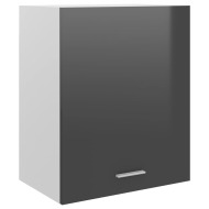 vidaXL Závesná skrinka, lesklá sivá 50x31x60 cm, drevotrieska - cena, srovnání