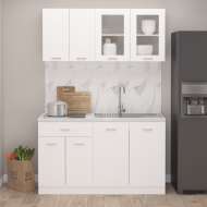 vidaXL 4-dielna súprava kuchynských skriniek biela drevotrieska - cena, srovnání