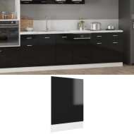 vidaXL Dvierka na umývačku, lesklé čierne 45x3x67 cm, drevotrieska - cena, srovnání