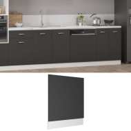 vidaXL Dvierka na umývačku, sivé 59,5x3x67 cm, drevotrieska - cena, srovnání
