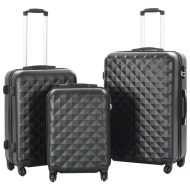 vidaXL Súprava 3 cestovných kufrov s tvrdým krytom čierna ABS - cena, srovnání
