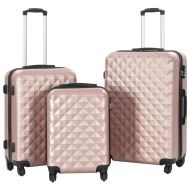 vidaXL Súprava 3 cestovných kufrov s tvrdým krytom ružovo-zlatá ABS - cena, srovnání