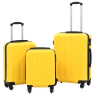 vidaXL Súprava 3 cestovných kufrov s tvrdým krytom žltá ABS - cena, srovnání